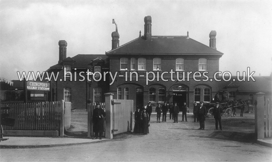 G.E. Railway Station, Chingford, London. c.1908.